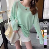 ライトグリーン | ロンt uvカット シアートップス | COCOMOMO