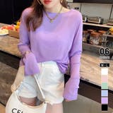 パープル | ロンt uvカット シアートップス | COCOMOMO