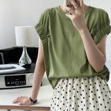 tシャツ コットン100% ギャザーカットソー | COCOMOMO | 詳細画像15