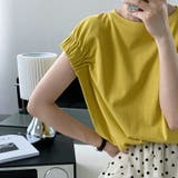 tシャツ コットン100% ギャザーカットソー | COCOMOMO | 詳細画像2