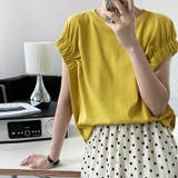 tシャツ コットン100% ギャザーカットソー | COCOMOMO | 詳細画像4