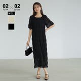Bブラック | シャーリング ワンピース シフォンワンピース | COCOMOMO
