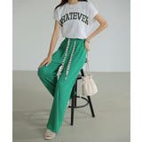 ワイドパンツ エンボス加工 ストレートパンツ | COCOMOMO | 詳細画像12 