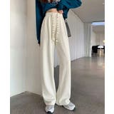 ワイドパンツ エンボス加工 ストレートパンツ | COCOMOMO | 詳細画像14 