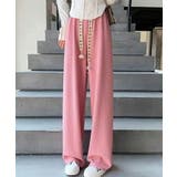 ワイドパンツ エンボス加工 ストレートパンツ | COCOMOMO | 詳細画像23 