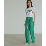 ワイドパンツ エンボス加工 ストレートパンツ | COCOMOMO | 詳細画像8 