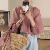 シアーブラウス ボリューム袖 キャミソールセット | COCOMOMO | 詳細画像2