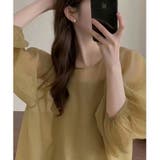 シアーブラウス ボリューム袖 キャミソールセット | COCOMOMO | 詳細画像5