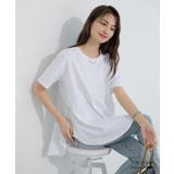 ペプラムチュニックTシャツ 半袖カットソー コットンTシャツ | COCOMOMO | 詳細画像5 