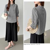 パフスリーブ ブラウス チェック | COCOMOMO | 詳細画像6