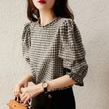 パフスリーブ ブラウス チェック | COCOMOMO | 詳細画像11