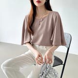 フレアスリーブブラウス ブラウス シフォン | COCOMOMO | 詳細画像10 