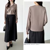 とろみシフォン オフィスカジュアル シフォンブラウス | COCOMOMO | 詳細画像43 