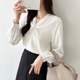 とろみシフォン オフィスカジュアル シフォンブラウス | COCOMOMO | 詳細画像2