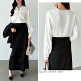 とろみシフォン オフィスカジュアル シフォンブラウス | COCOMOMO | 詳細画像4