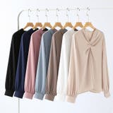 【新色登場】 ツイストタックブラウス サテンブラウス | COCOMOMO | 詳細画像58