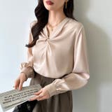 とろみシフォン オフィスカジュアル シフォンブラウス | COCOMOMO | 詳細画像7