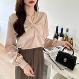 とろみシフォン オフィスカジュアル シフォンブラウス | COCOMOMO | 詳細画像9