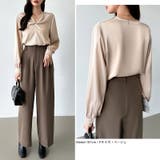 とろみシフォン オフィスカジュアル シフォンブラウス | COCOMOMO | 詳細画像10