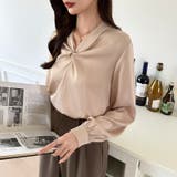 とろみシフォン オフィスカジュアル シフォンブラウス | COCOMOMO | 詳細画像11