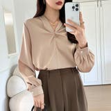 とろみシフォン オフィスカジュアル シフォンブラウス | COCOMOMO | 詳細画像12