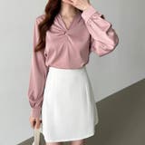 とろみシフォン オフィスカジュアル シフォンブラウス | COCOMOMO | 詳細画像22