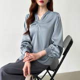 とろみシフォン オフィスカジュアル シフォンブラウス | COCOMOMO | 詳細画像16