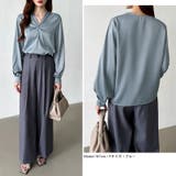 とろみシフォン オフィスカジュアル シフォンブラウス | COCOMOMO | 詳細画像17