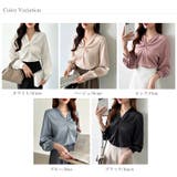 とろみシフォン オフィスカジュアル シフォンブラウス | COCOMOMO | 詳細画像39