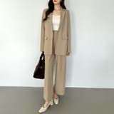 パンツスーツセット テーラードジャケット ワイドパンツ | COCOMOMO | 詳細画像2 