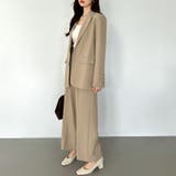 パンツスーツセット テーラードジャケット ワイドパンツ | COCOMOMO | 詳細画像3 