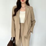 パンツスーツセット テーラードジャケット ワイドパンツ | COCOMOMO | 詳細画像4 