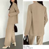 パンツスーツセット テーラードジャケット ワイドパンツ | COCOMOMO | 詳細画像6 