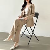 パンツスーツセット テーラードジャケット ワイドパンツ | COCOMOMO | 詳細画像10 