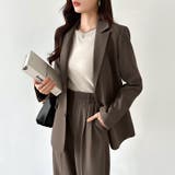 パンツスーツセット テーラードジャケット ワイドパンツ | COCOMOMO | 詳細画像14 