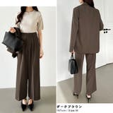 パンツスーツセット テーラードジャケット ワイドパンツ | COCOMOMO | 詳細画像17 