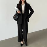 パンツスーツセット テーラードジャケット ワイドパンツ | COCOMOMO | 詳細画像20 