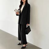 パンツスーツセット テーラードジャケット ワイドパンツ | COCOMOMO | 詳細画像21 