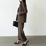 パンツスーツセット テーラードジャケット ワイドパンツ | COCOMOMO | 詳細画像13 