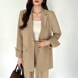 パンツスーツセット テーラードジャケット ワイドパンツ | COCOMOMO | 詳細画像7 