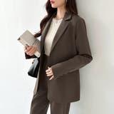 パンツスーツセット テーラードジャケット ワイドパンツ | COCOMOMO | 詳細画像15 