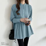 プリーツ切り替えブラウス チュニック 体型カバー | COCOMOMO | 詳細画像11 