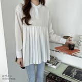 プリーツ切り替えブラウス チュニック 体型カバー | COCOMOMO | 詳細画像13 