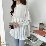 プリーツ切り替えブラウス チュニック 体型カバー | COCOMOMO | 詳細画像14 