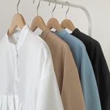 プリーツ切り替えブラウス チュニック 体型カバー | COCOMOMO | 詳細画像20 