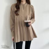 プリーツ切り替えブラウス チュニック 体型カバー | COCOMOMO | 詳細画像5 