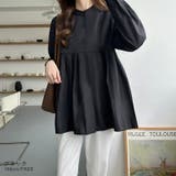 プリーツ切り替えブラウス チュニック 体型カバー | COCOMOMO | 詳細画像9 