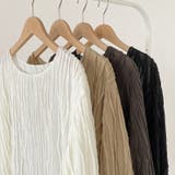 ウェーブ柄ブラウス シアートップス 長袖 | COCOMOMO | 詳細画像32