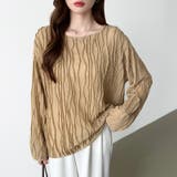 ウェーブ柄ブラウス シアートップス 長袖 | COCOMOMO | 詳細画像6