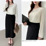 ウェーブ柄ブラウス シアートップス 長袖 | COCOMOMO | 詳細画像12